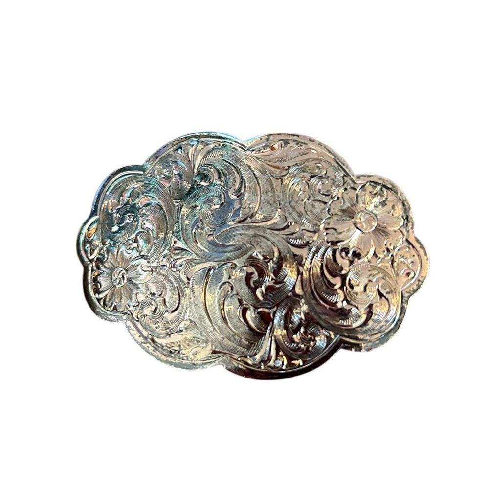 Vintage Montana Silversmiths Floral Women’s Girls Belt Buckle Western Preloved